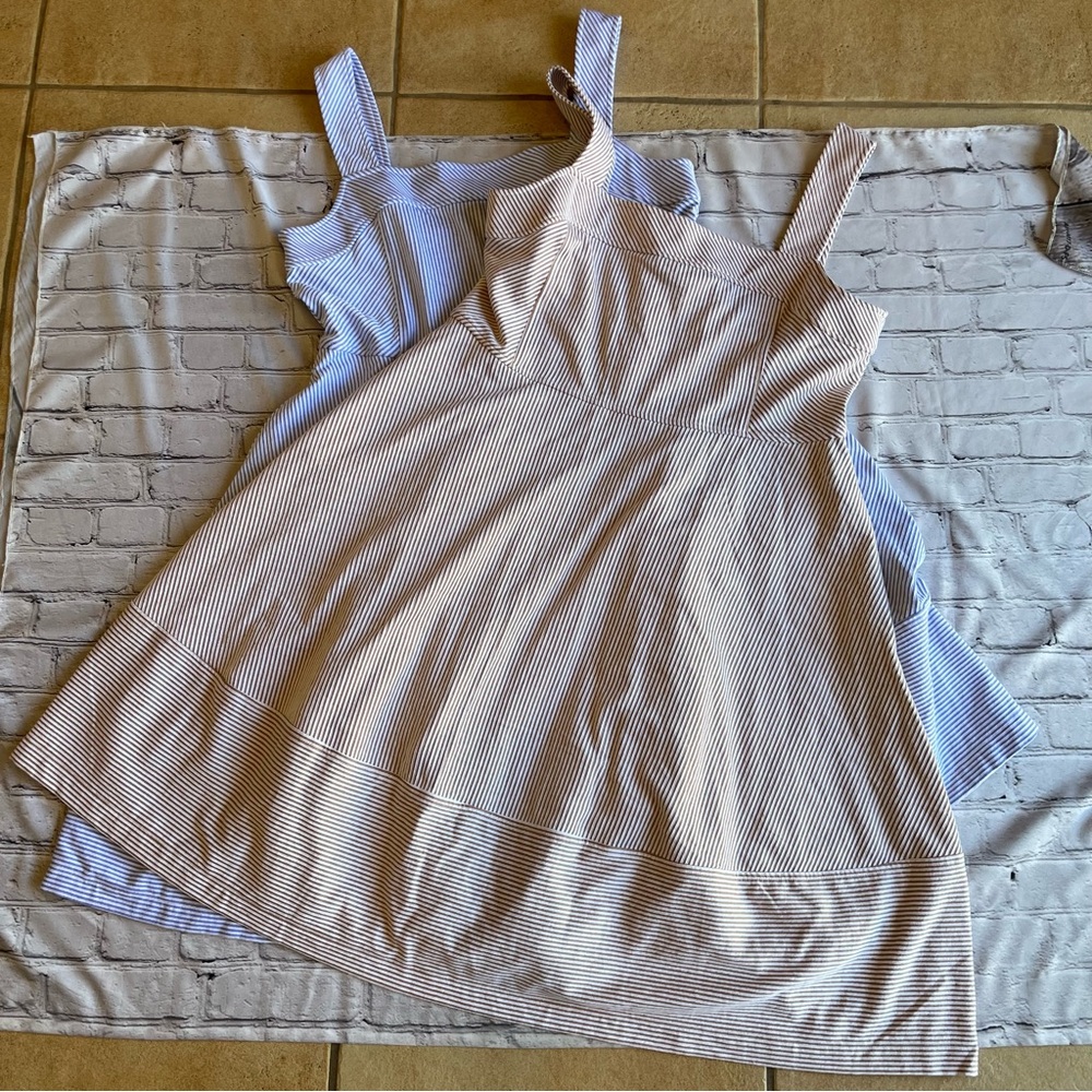 Yacht Club Isaac Mizrahi Live QVC Lot of 2 Dresses Seersucker Midi XLPetite $220 - Picture 2 of 14